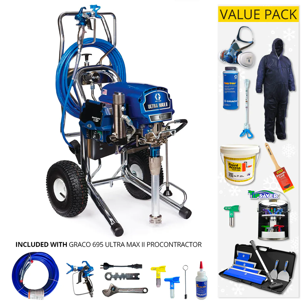 Graco Ultra 695PC - 795PC Standard and ProContractor Electric Airless Sprayer Range with Value Pack