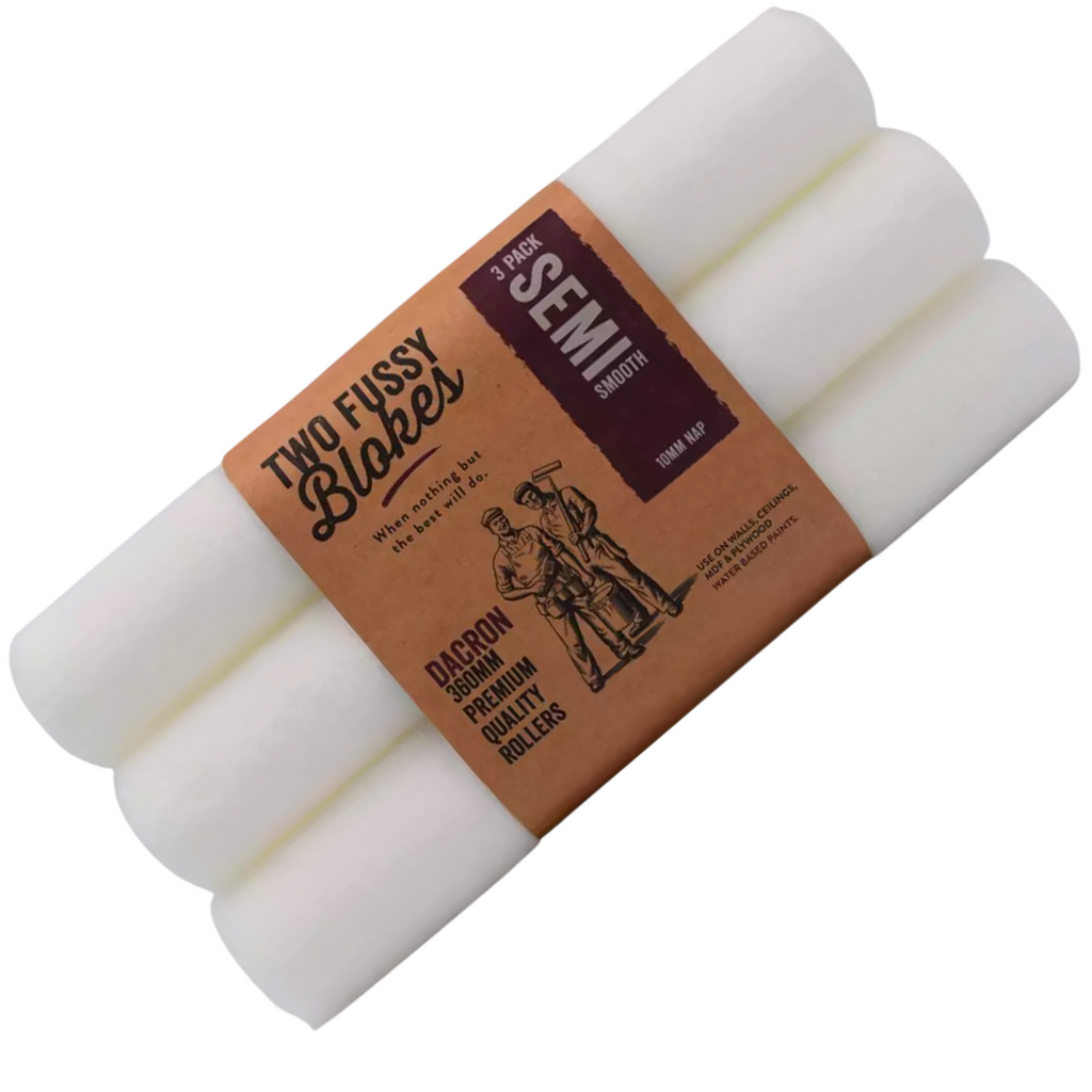 TWO FUSSY BLOKES Dacron 360mm Paint Rollers 10mm Nap