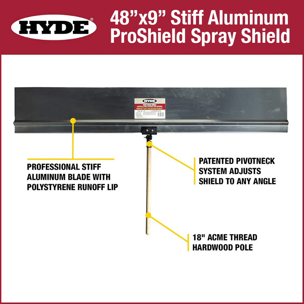 Hyde Spray Shield Aluminium Handle 1200mm