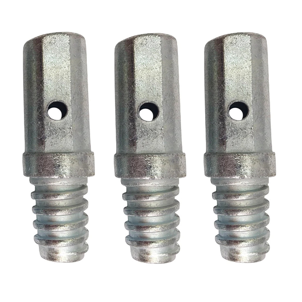 iQuip Extension Pole Replacement Zinc Thread Tips - 3pk