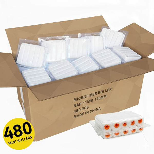 Mini-Microfibre 100mm Rollers 10mm Nap - 6/24/48 packs of 10 rollers - Best Price in Australia