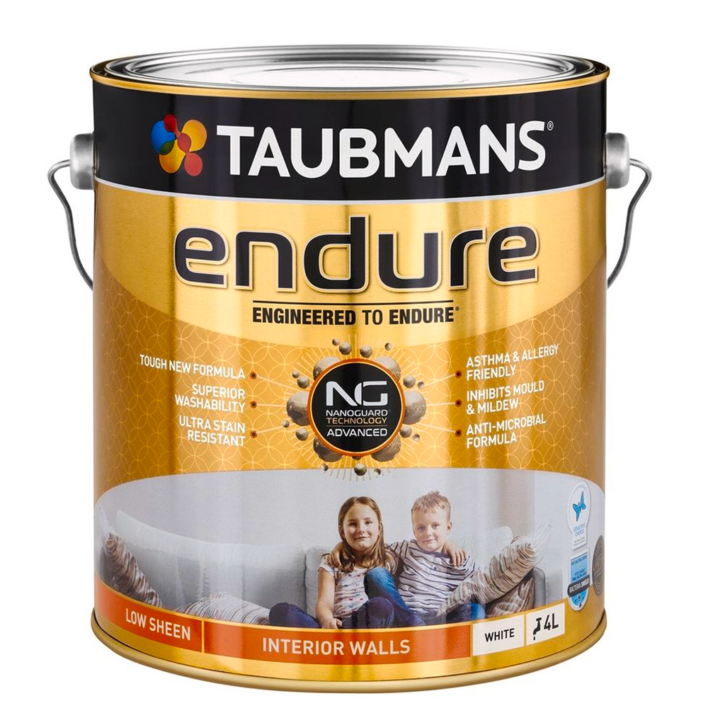 Endure Low Sheen White - 4L - Interior Wall Paint 124100/4L