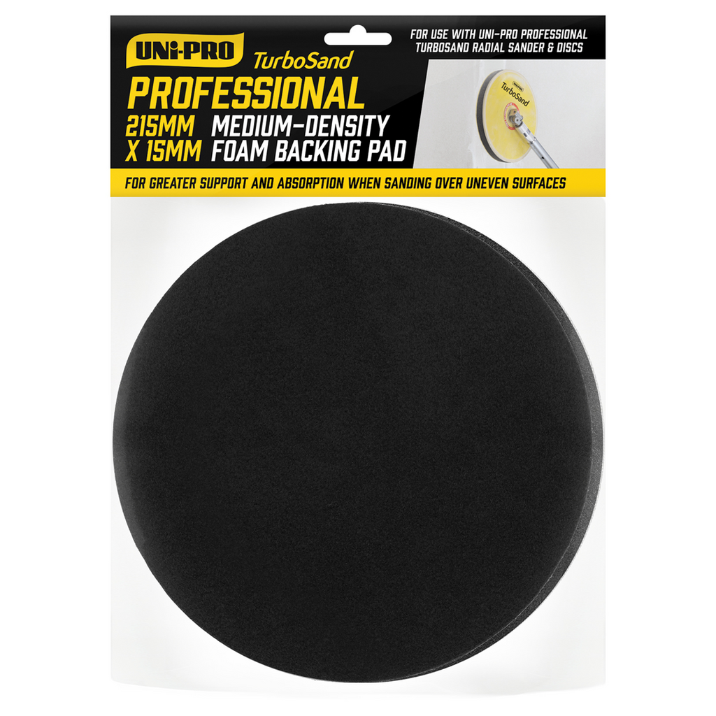 UNi-PRO Professional TurboSand Medium Density Foam Backing Pad 215mm x 15mm