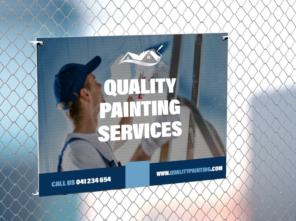Corflute fence signs for your painting and decorating business (design + printing)