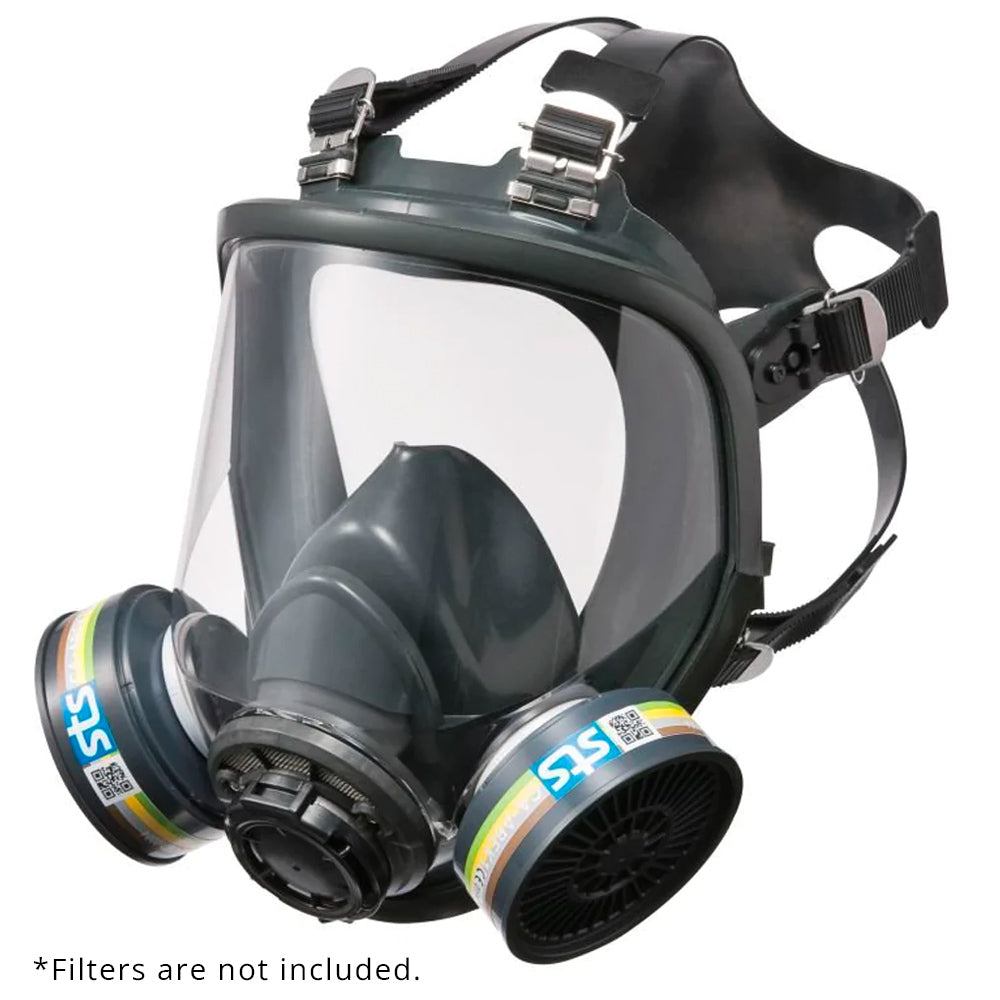 Maxisafe STS CX01 Silicone Twin Full Face Respirator With STS ABEK1 Gas Filter Cartridge