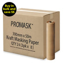 Promask Kraft Masking Paper 300mm x 50m Pack and 150mm x 50m Range