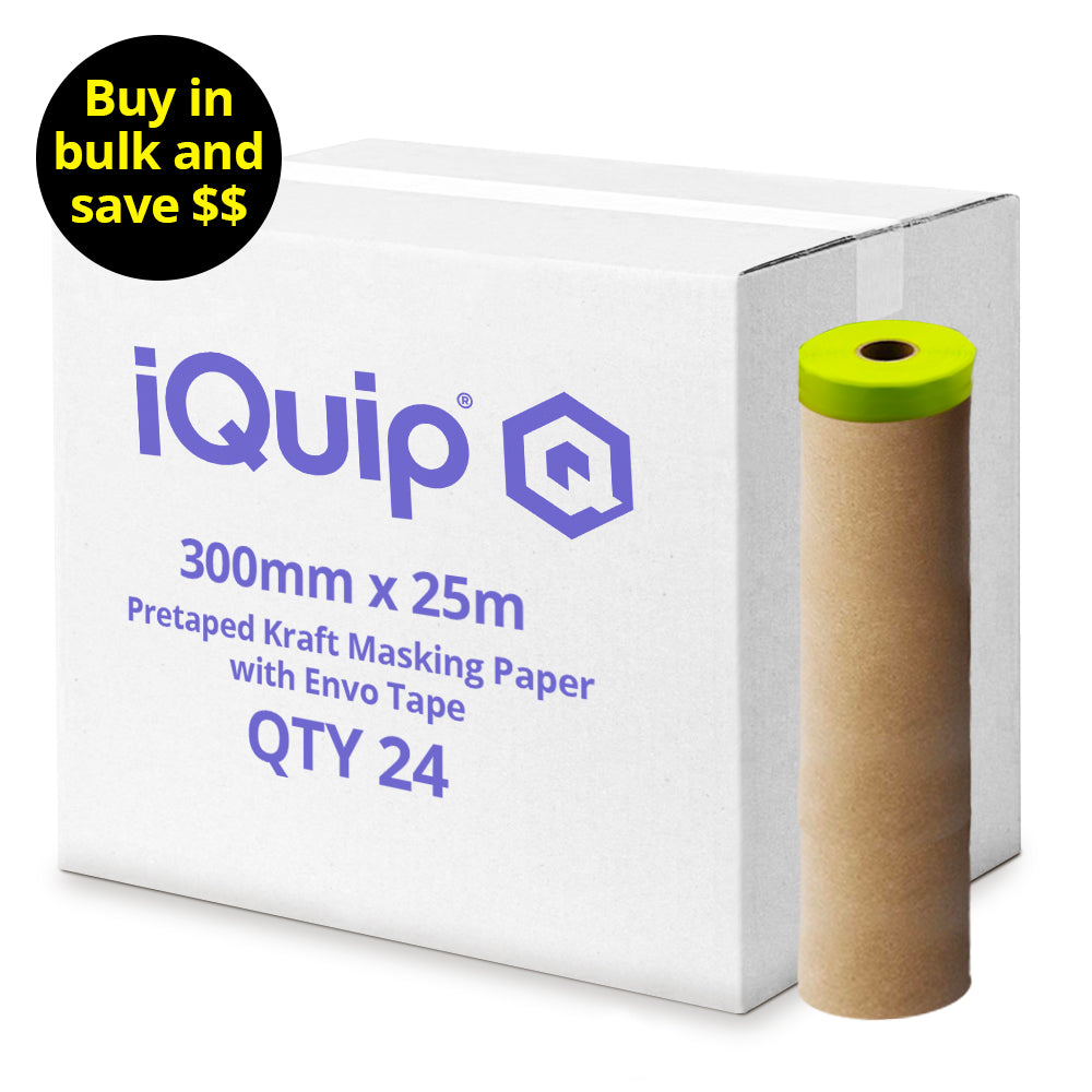 iQuip Envo Pretaped Kraft Masking Paper Refil with Envo Tape Range