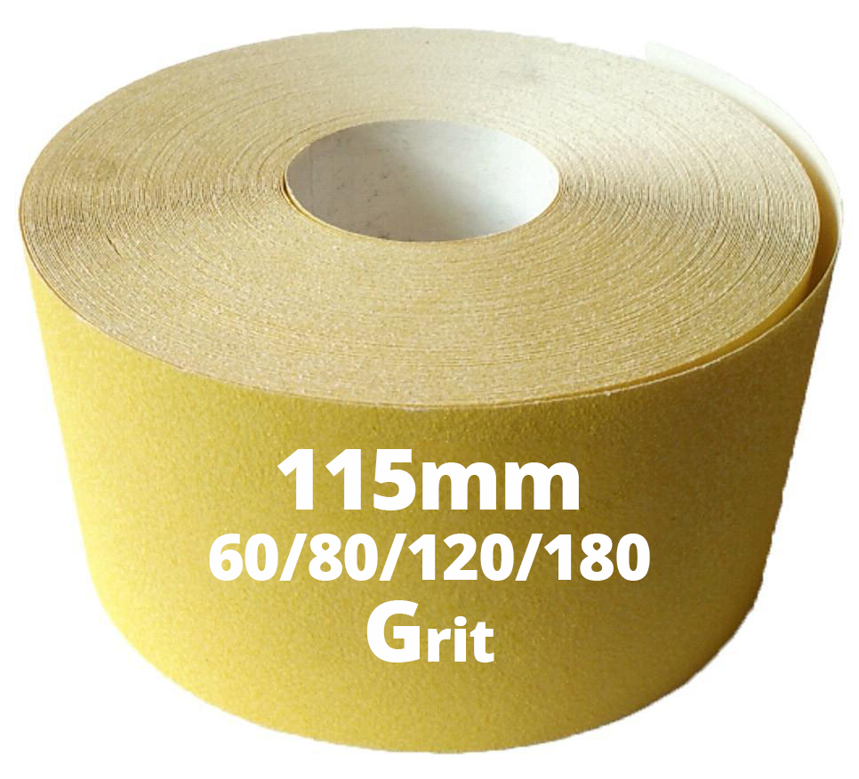 Klingspor Painters Sandpaper 115mm x 50m (Yellow) Range