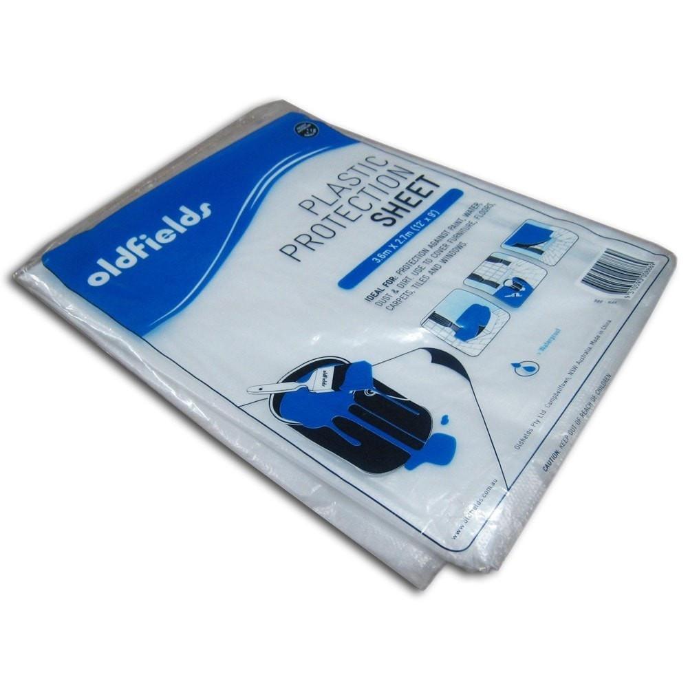 Oldfields Plastic Protection Sheet 3.6m x 2.7m - Pack of 4