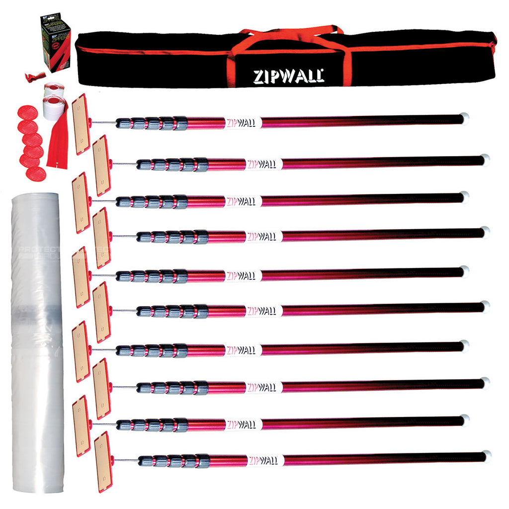 ZipWall 10 x Super-Tall Pole Kit (ZST10)