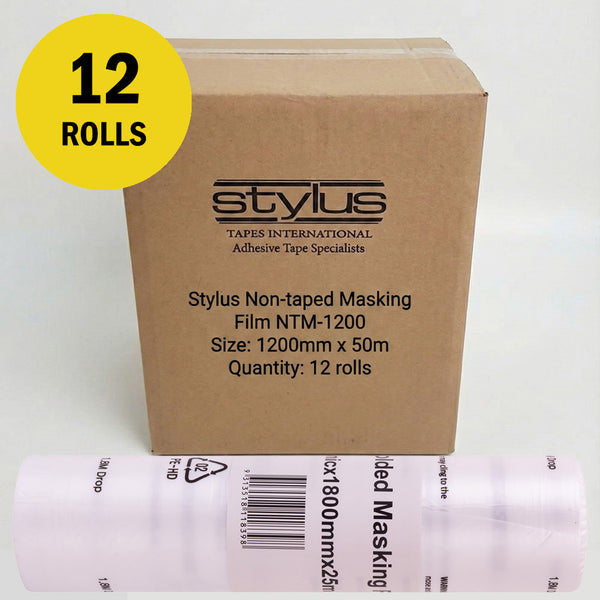 Stylus KWIKMASK Pre Fold Masking Film Roll 1.2m x 50m Box of 12