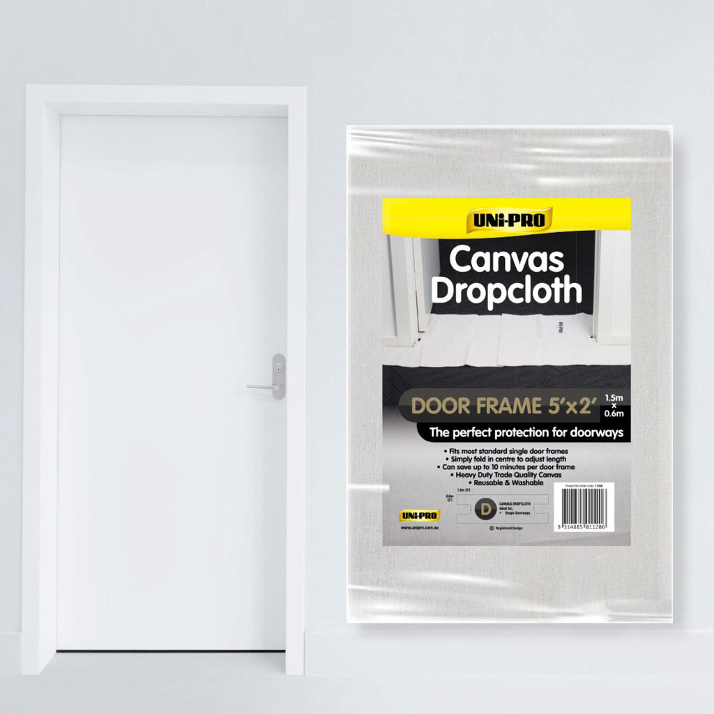 Uni-Pro Canvas Door Frame Drop Sheet 5' x 2' - Box of 6