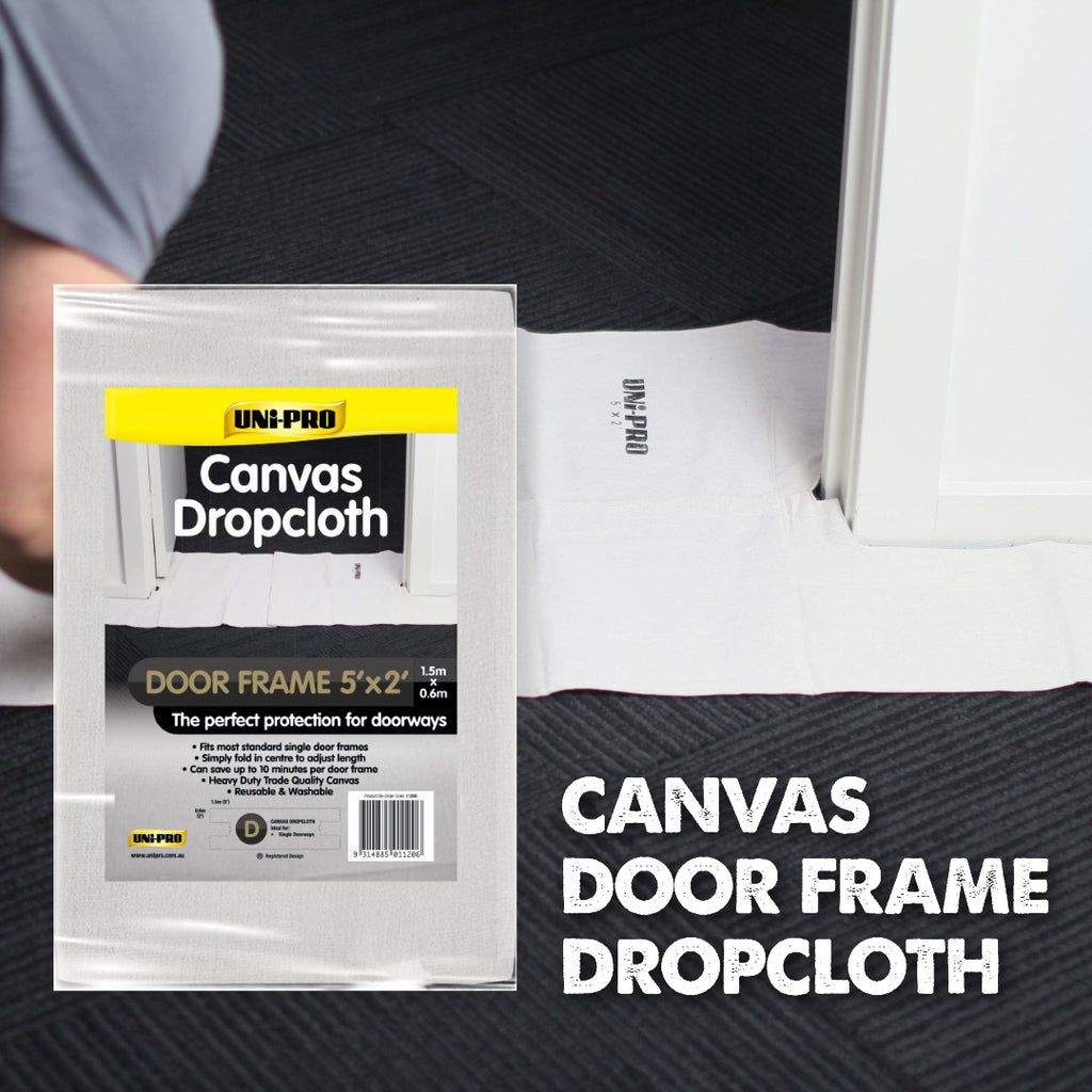 Uni-Pro Canvas Door Frame Drop Sheet 5' x 2' - Box of 6