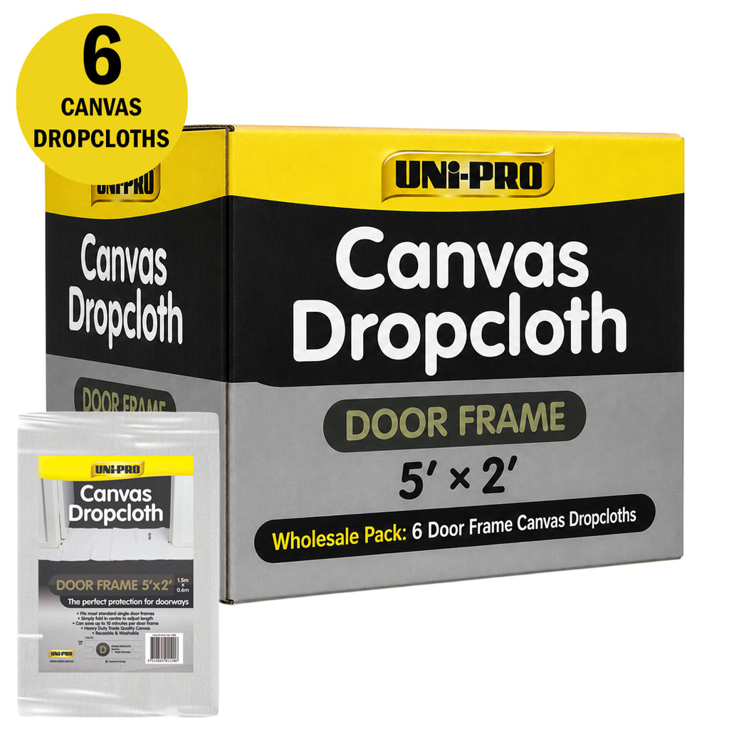 Uni-Pro Canvas Door Frame Drop Sheet 5' x 2' - Box of 6
