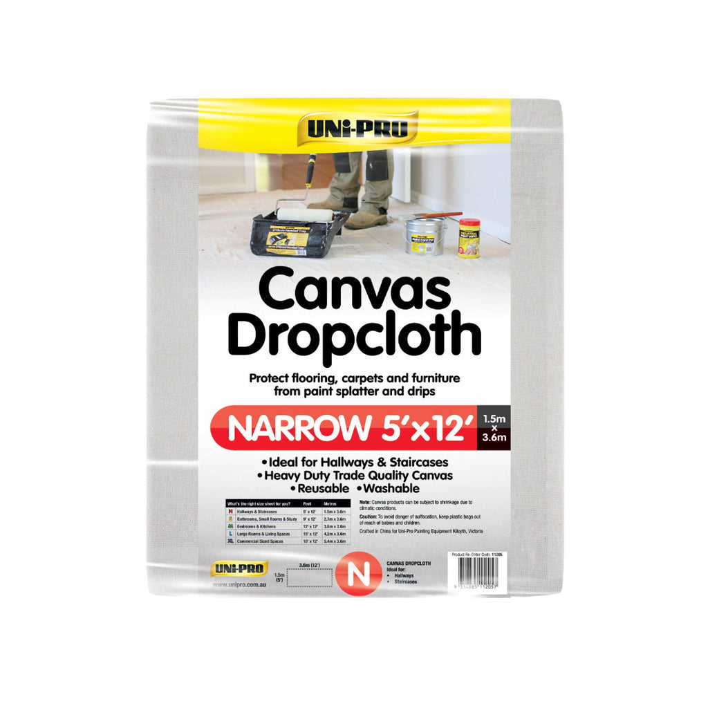 Uni-Pro Heavy Duty Canvas Dropcloth Range - Sold by Box