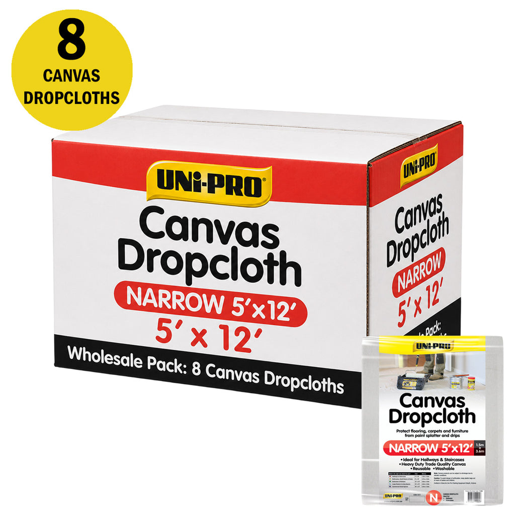Uni-Pro Heavy Duty Canvas Dropcloth Range - Sold by Box