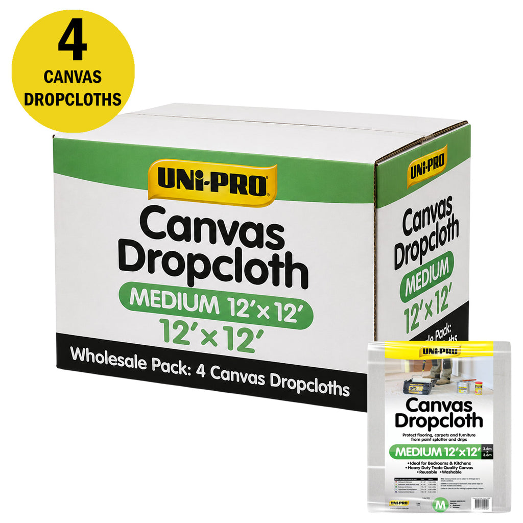Uni-Pro Heavy Duty Canvas Dropcloth Range - Sold by Box