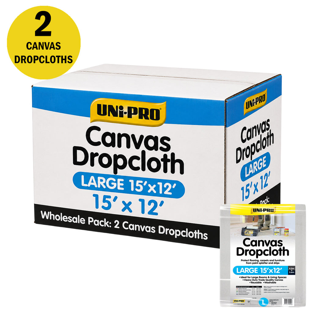 Uni-Pro Heavy Duty Canvas Dropcloth Range - Sold by Box