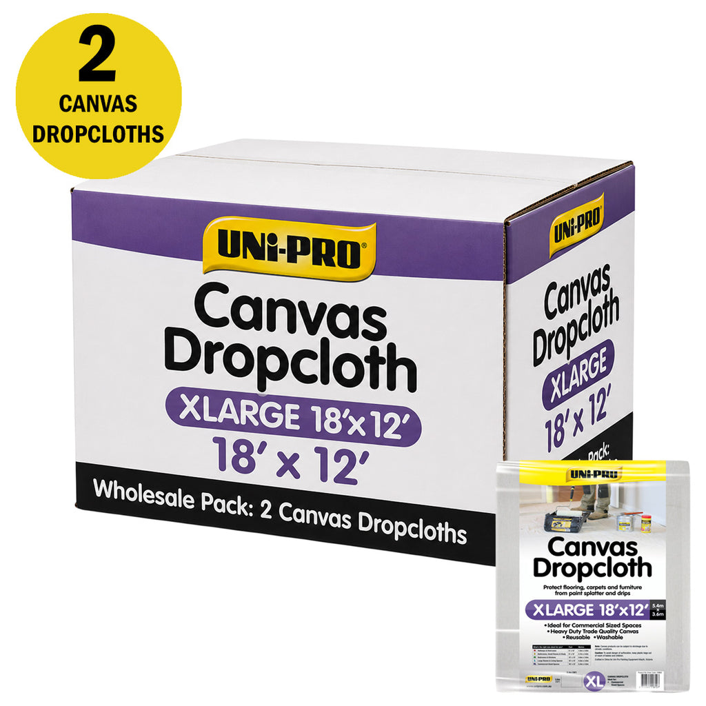 Uni-Pro Heavy Duty Canvas Dropcloth Range - Sold by Box