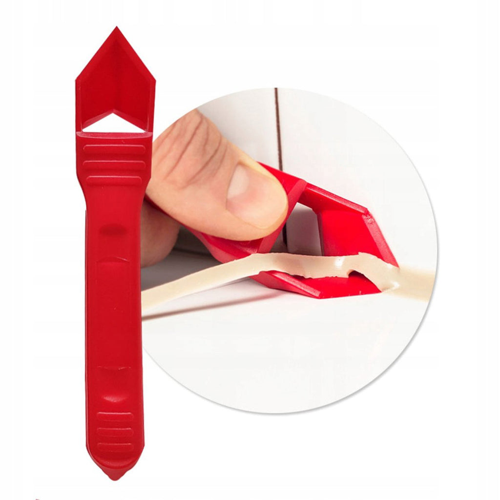 Using the Soudal Multi Tool to safely lift and remove old sealant from a corner