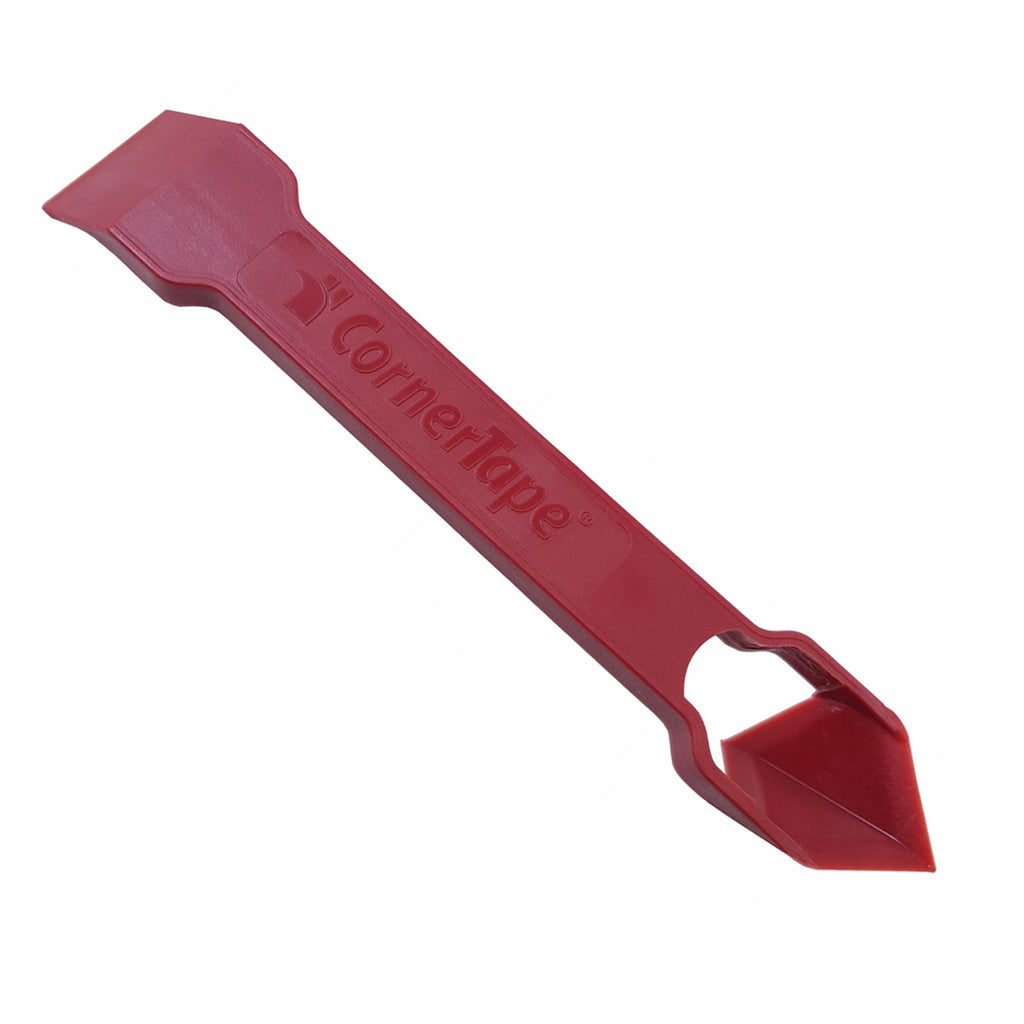 Red Soudal Multi Tool scraper for removing old silicone and acrylic joints