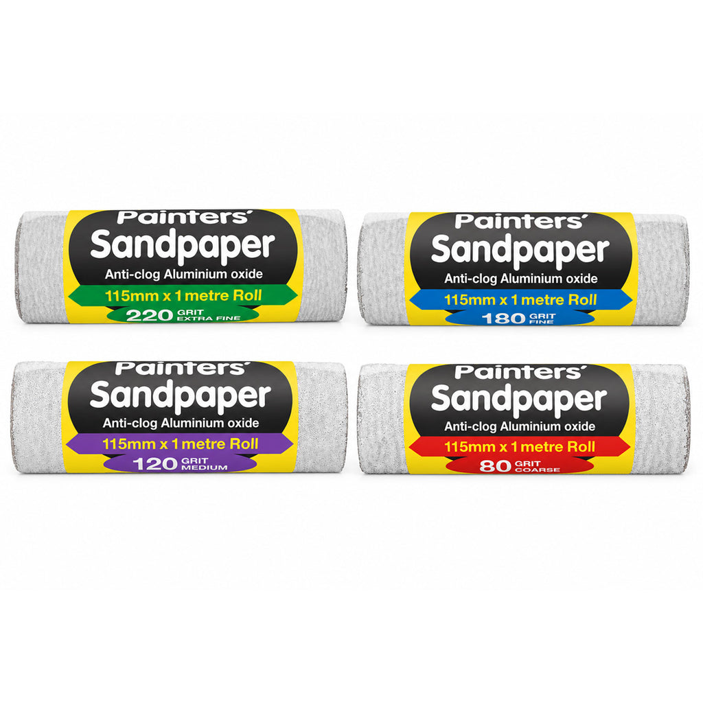 Uni-Pro Anti-Clog Sandpaper 1mt Rolls Aluminium Oxide - Box of 10