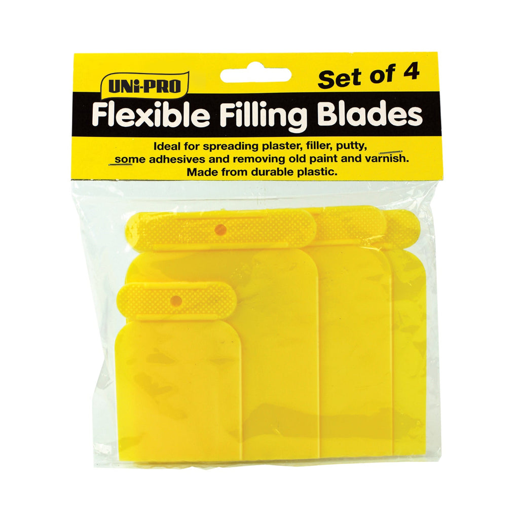 Uni-Pro Plastic Flexible Filling Blade 4 Piece Set - Box of 12