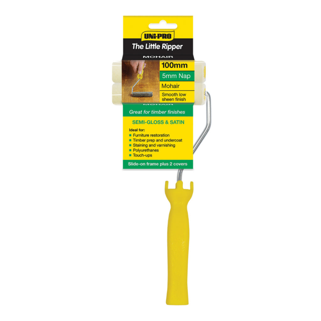 Uni-Pro Little Ripper 100mm Mohair Roller Set 5mm Nap - Box of 6