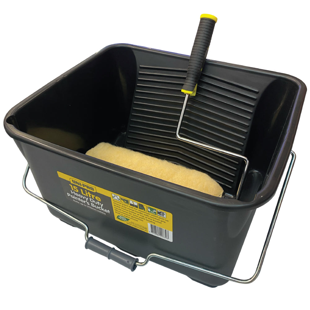 Uni-Pro 15 Litre Painter's Bucket Fits 270mm roller - Box of 6