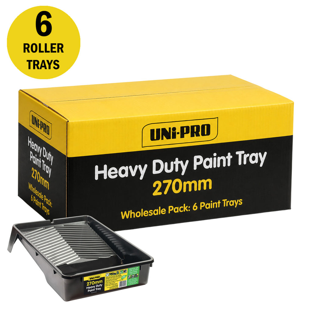 Uni-Pro 270mm Heavy Duty Plastic Tray With Pourer - Box of 6