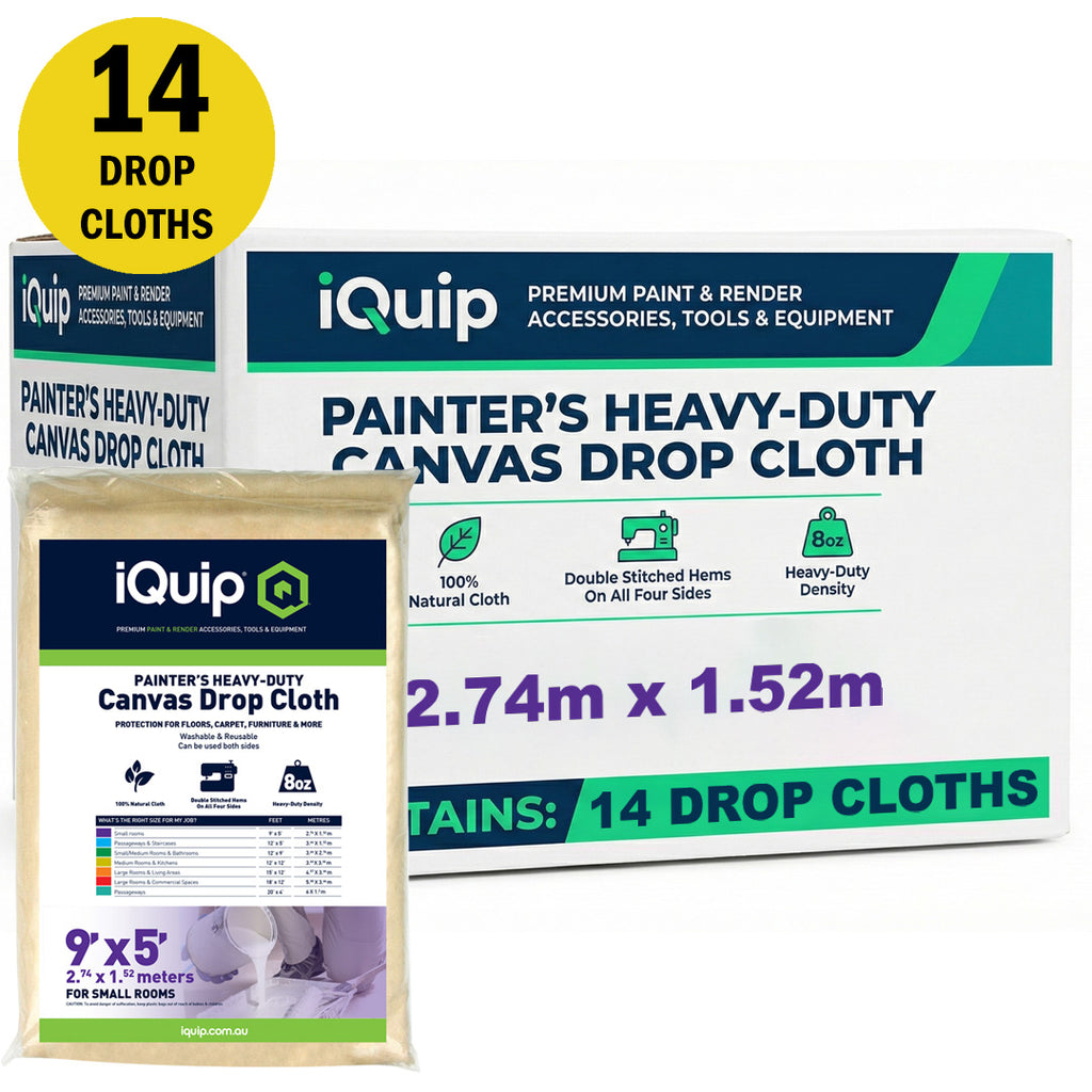 iQuip Painters Heavy Duty Canvas Drop Cloth