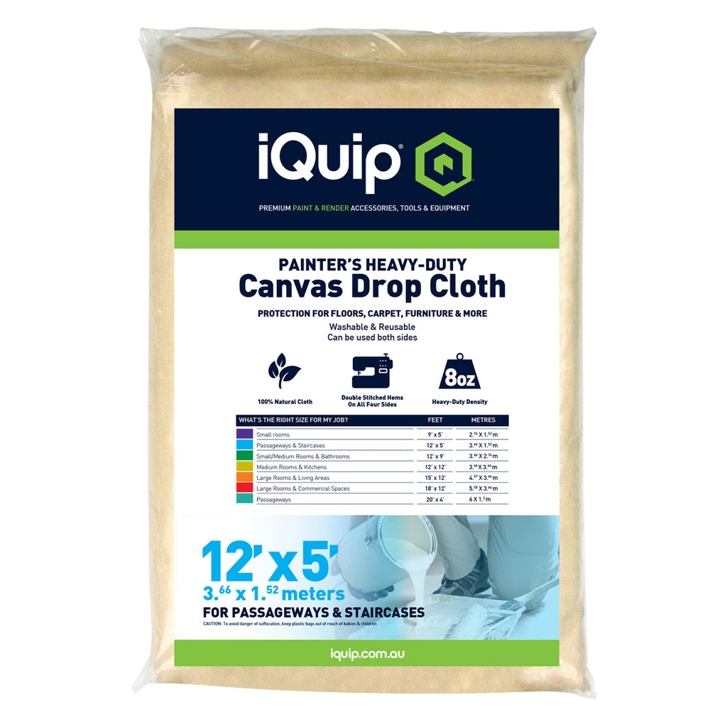 iQuip Painters Heavy Duty Canvas Drop Cloth