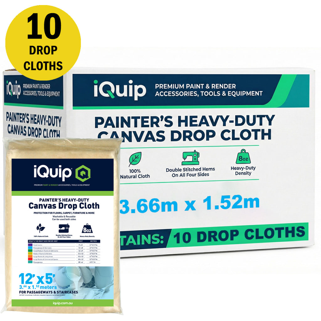 iQuip Painters Heavy Duty Canvas Drop Cloth