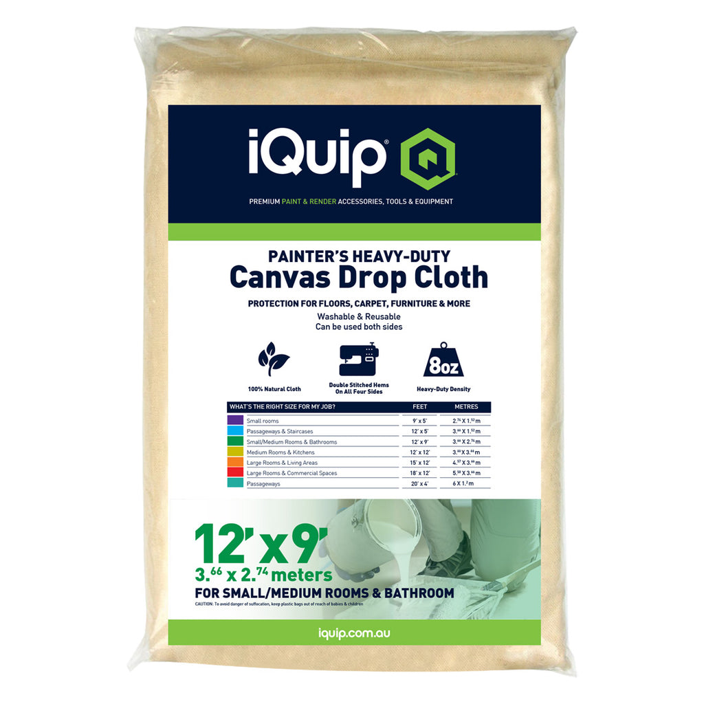 iQuip Painters Heavy Duty Canvas Drop Cloth