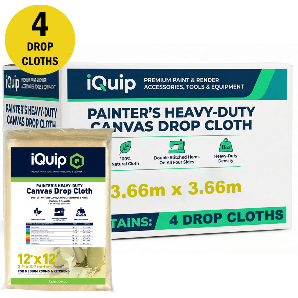 iQuip Painters Heavy Duty Canvas Drop Cloth