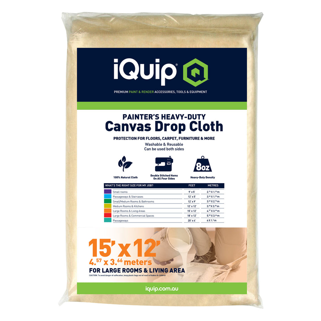 iQuip Painters Heavy Duty Canvas Drop Cloth