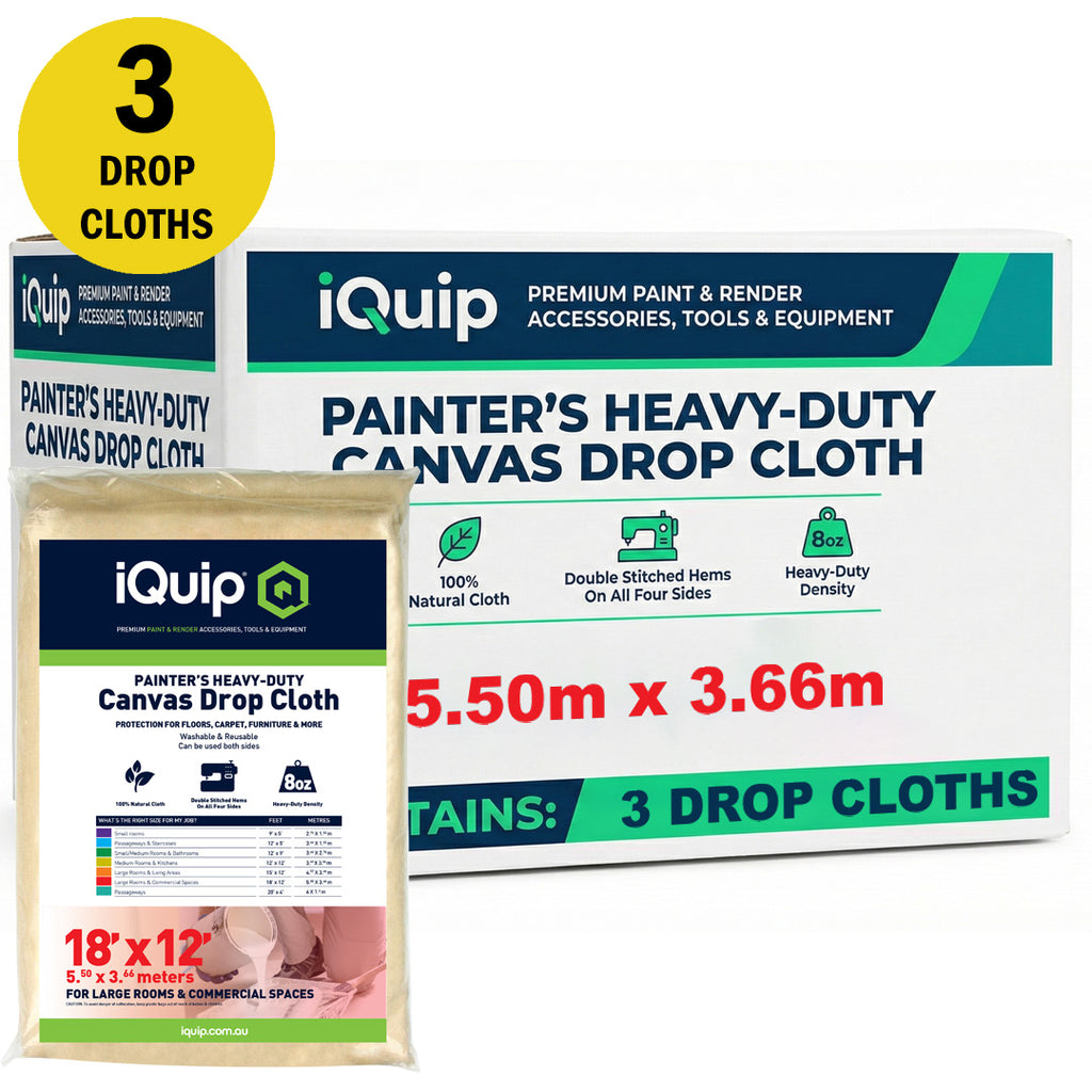 iQuip Painters Heavy Duty Canvas Drop Cloth