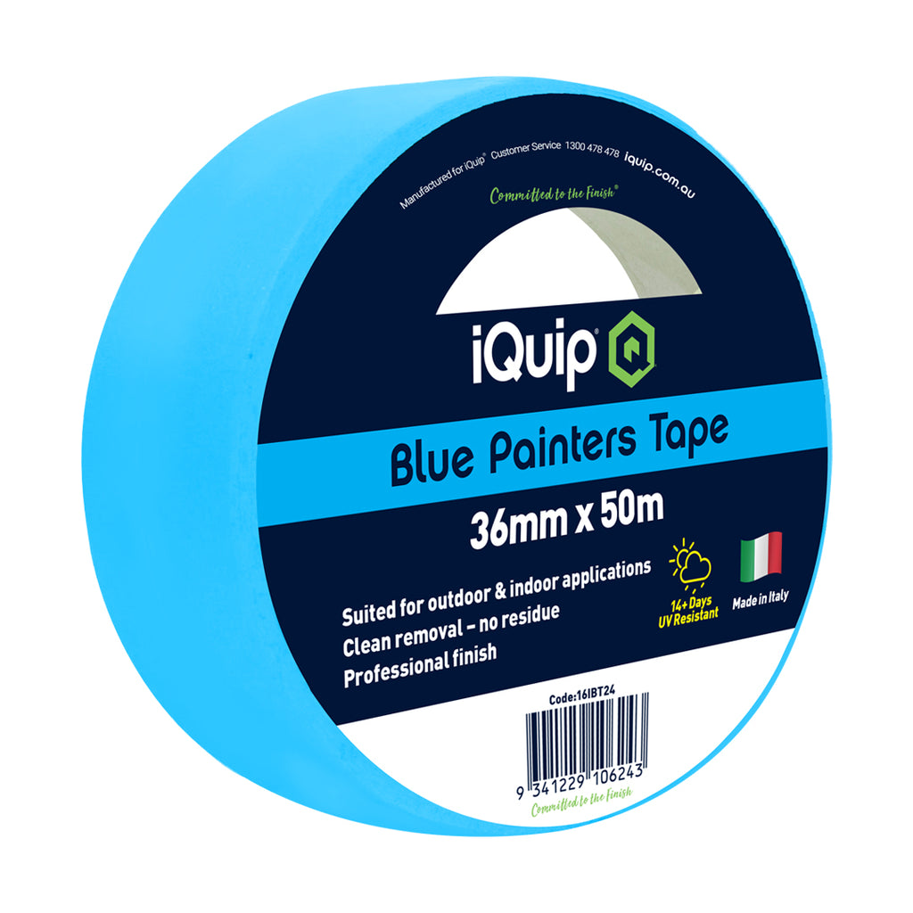 iQuip Blue Painters Tape 36mm x 50m professional masking tape