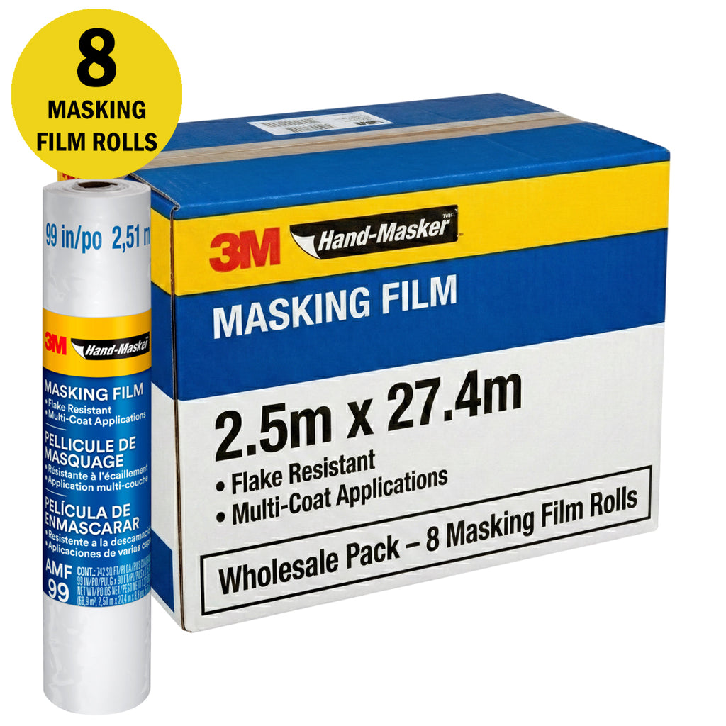Wholesale box of 8 3M AMF99 masking film rolls 2.5m x 27.4m
