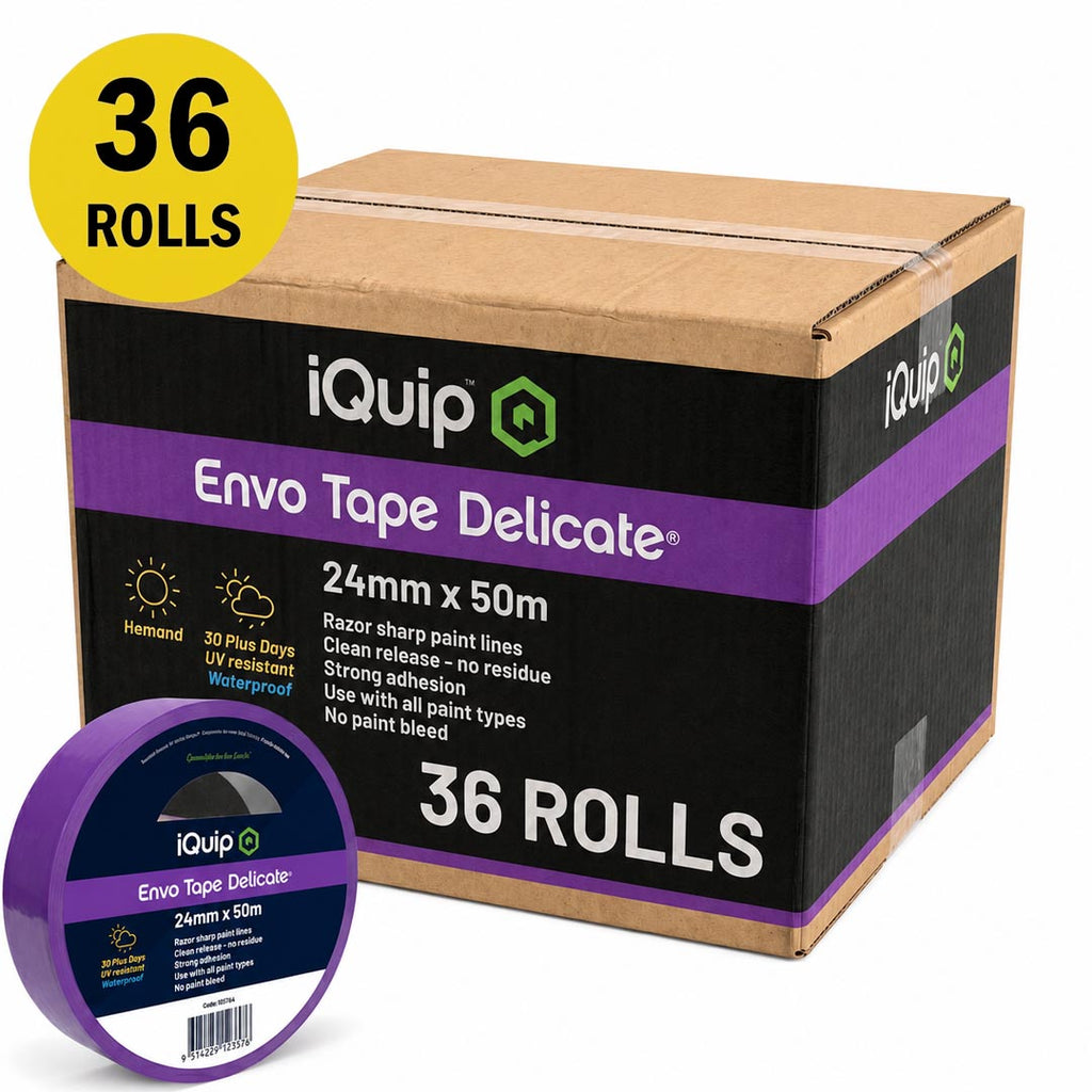 iQuip Delicate Masking Tape 24mm x 50m / Box of 36 Rolls