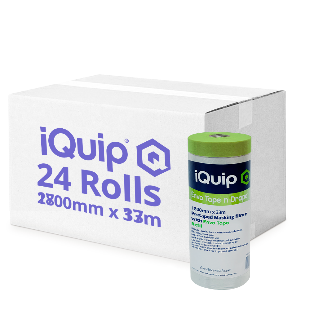 iQuip Envo Pretaped Masking Film Refill - Box of 24 - Bulk Special