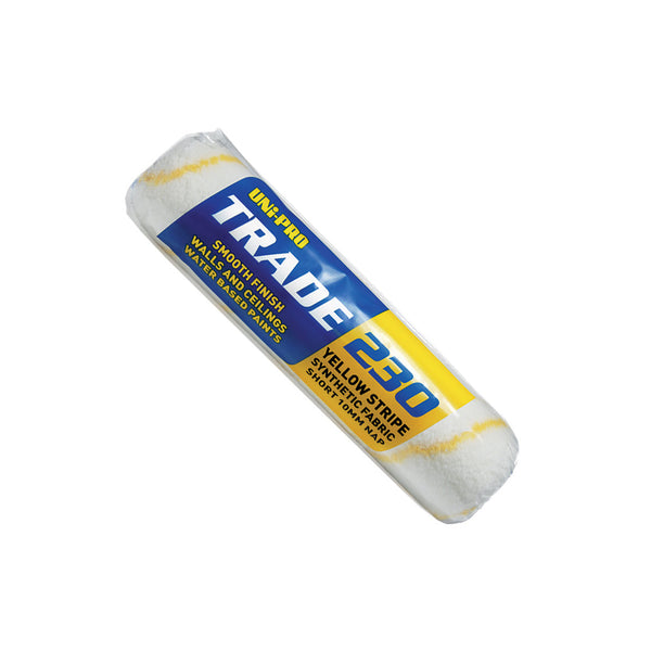 Uni-Pro Yellow Striped Fabric Roller Cover Range 10mm Nap - Box of 24