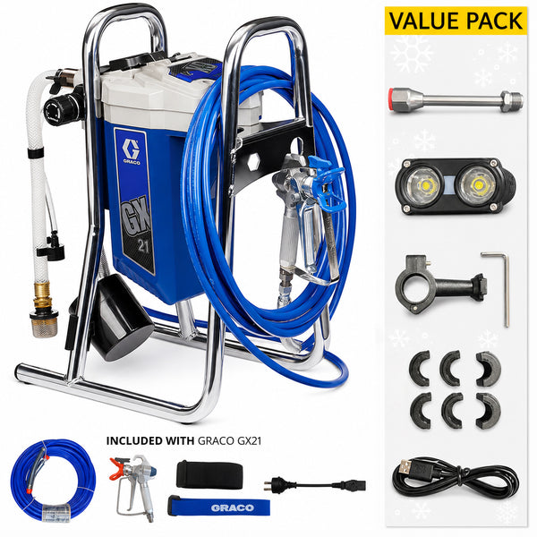 Graco GX 21 Airless Paint Sprayer with Value Pack