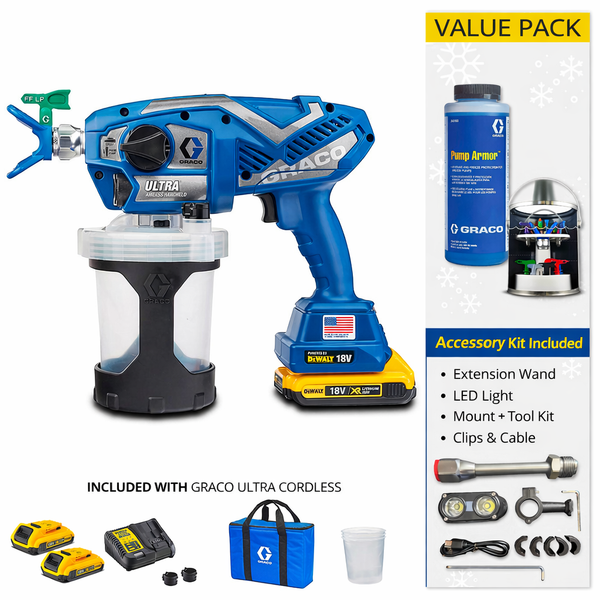 Graco Ultra Cordless Paint Sprayer with Value Pack