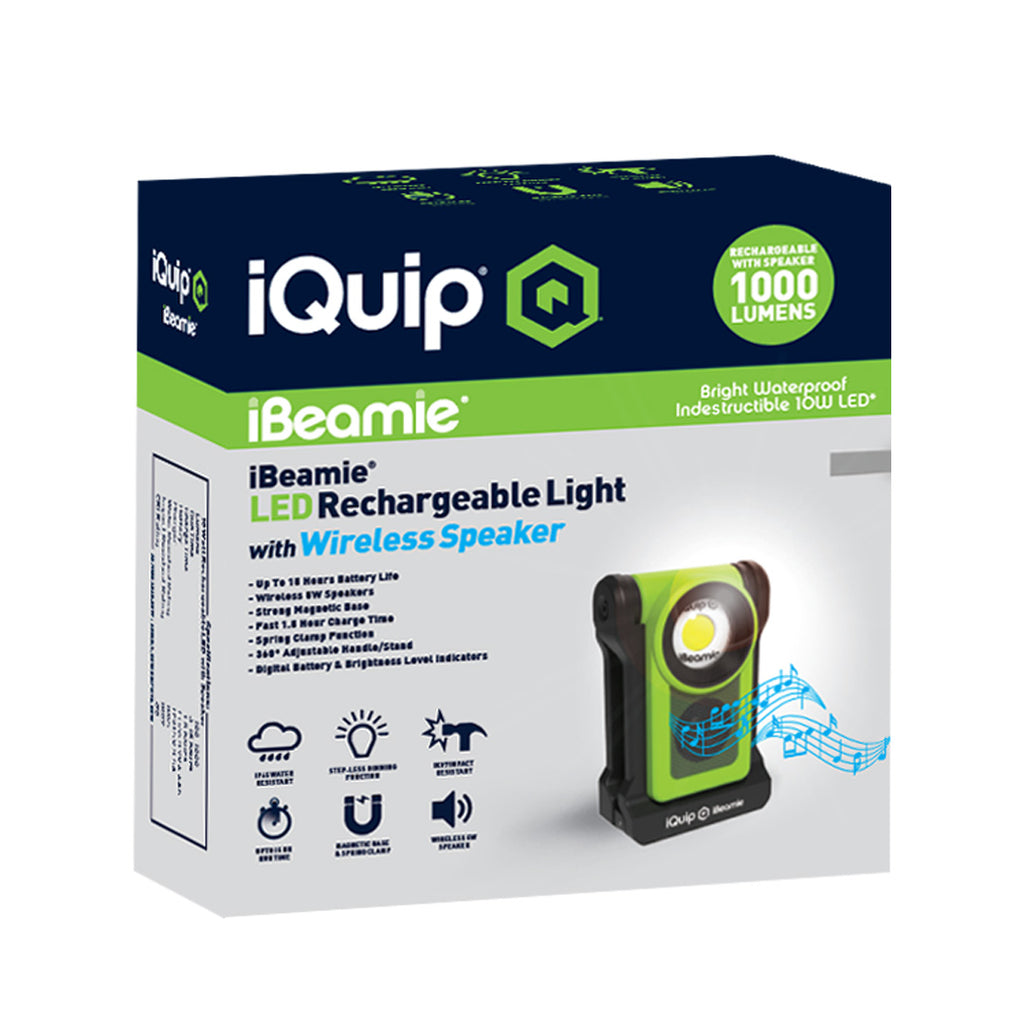 iQuip iBeamie LED Rechargeable Light with Speaker