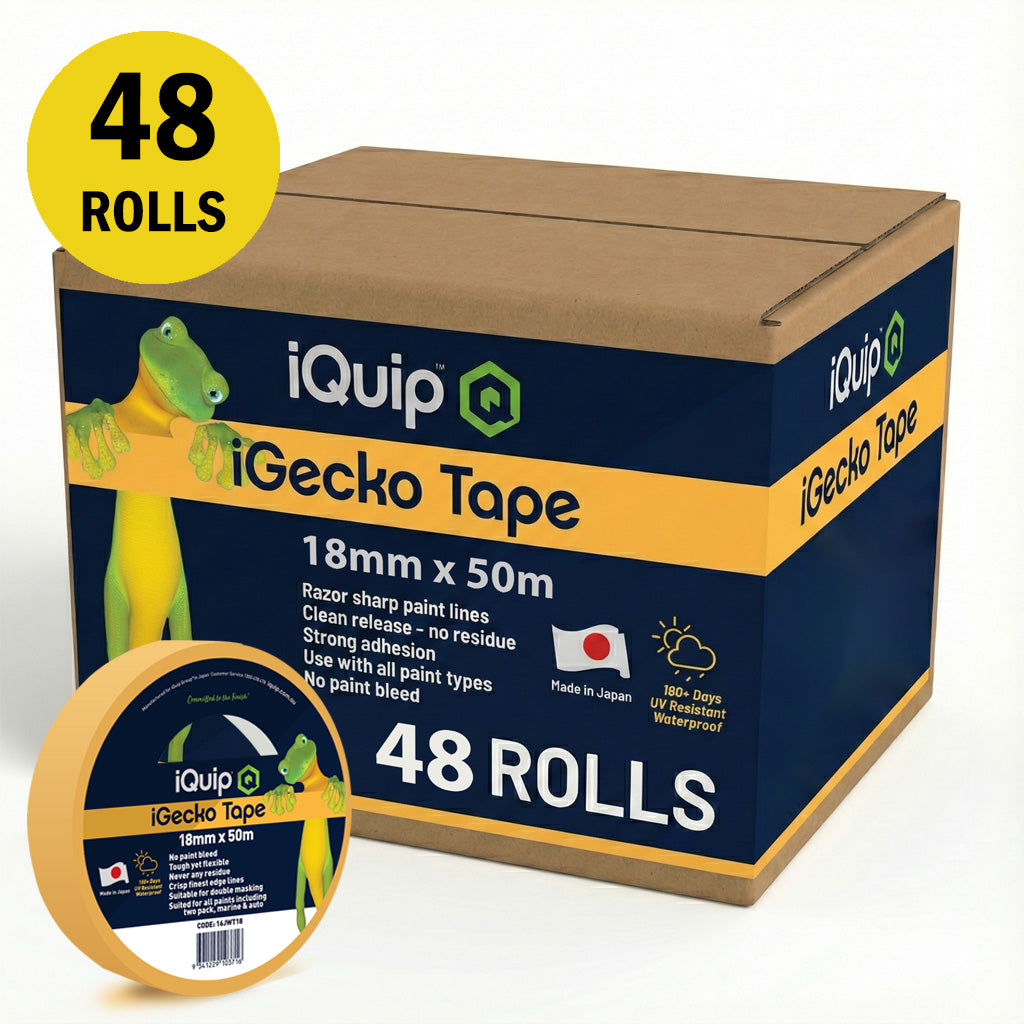 Wholesale box of 48 rolls iQuip iGecko Washi Tape 18mm made in Japan
