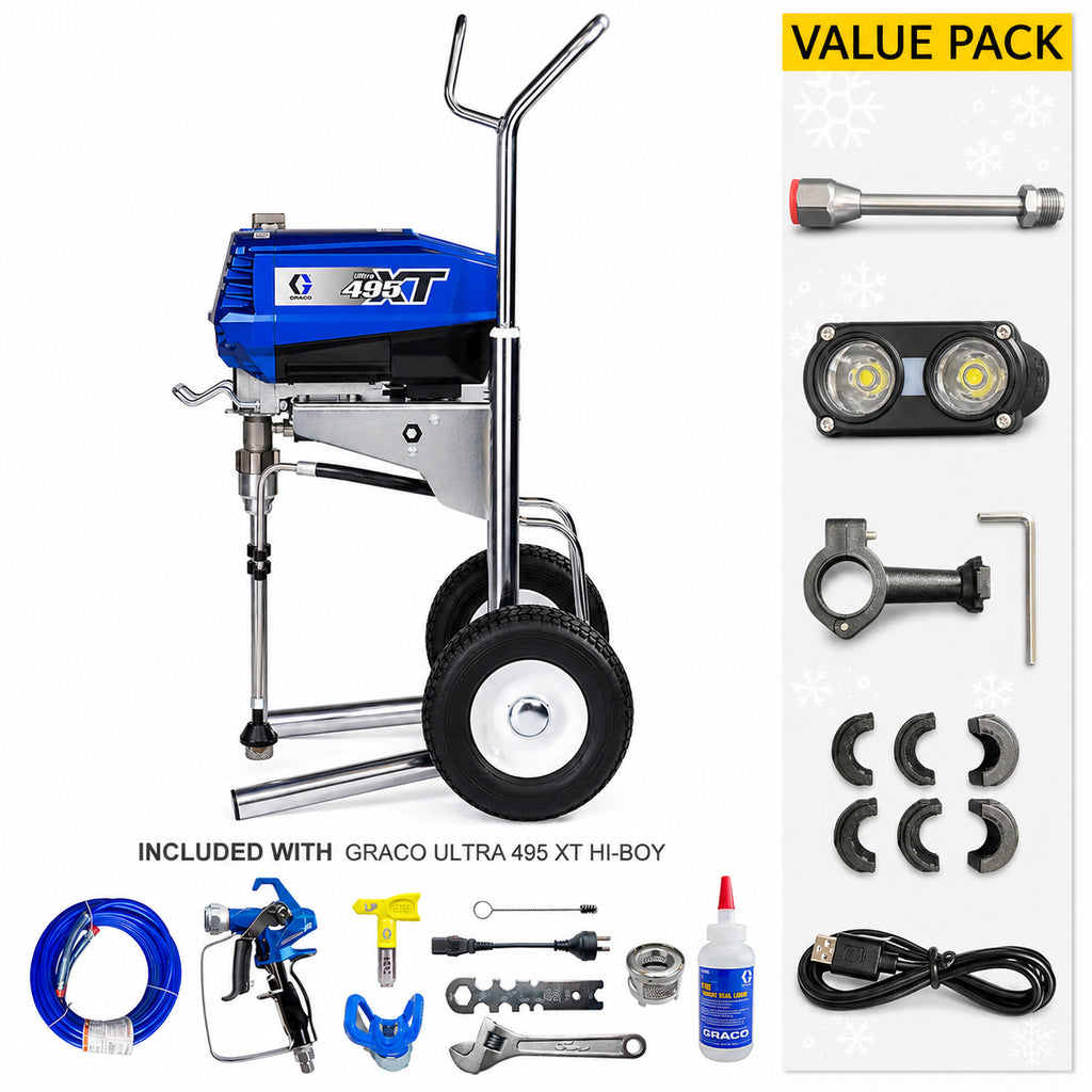 Graco Ultra 495 XT Electric Airless Sprayer Hi-Boy (19D533) With Value Pack