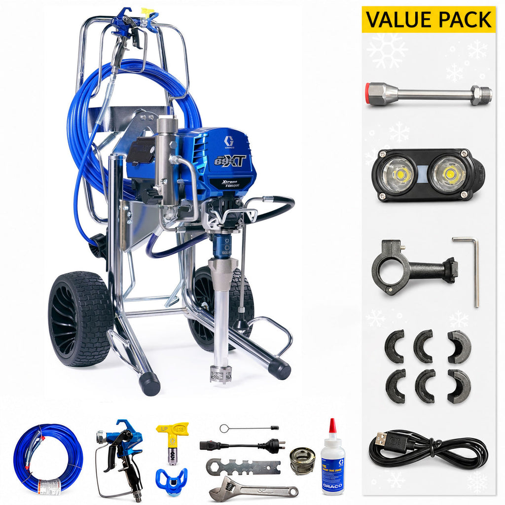Graco Ultra 695 XT ProContractor Series Electric Airless Sprayer Hi-Boy (19F714) With Value Pack