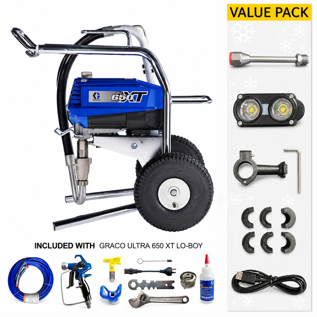 Graco Ultra 650 XT Electric Airless Sprayer Lo-Boy (20B327) With Value Pack