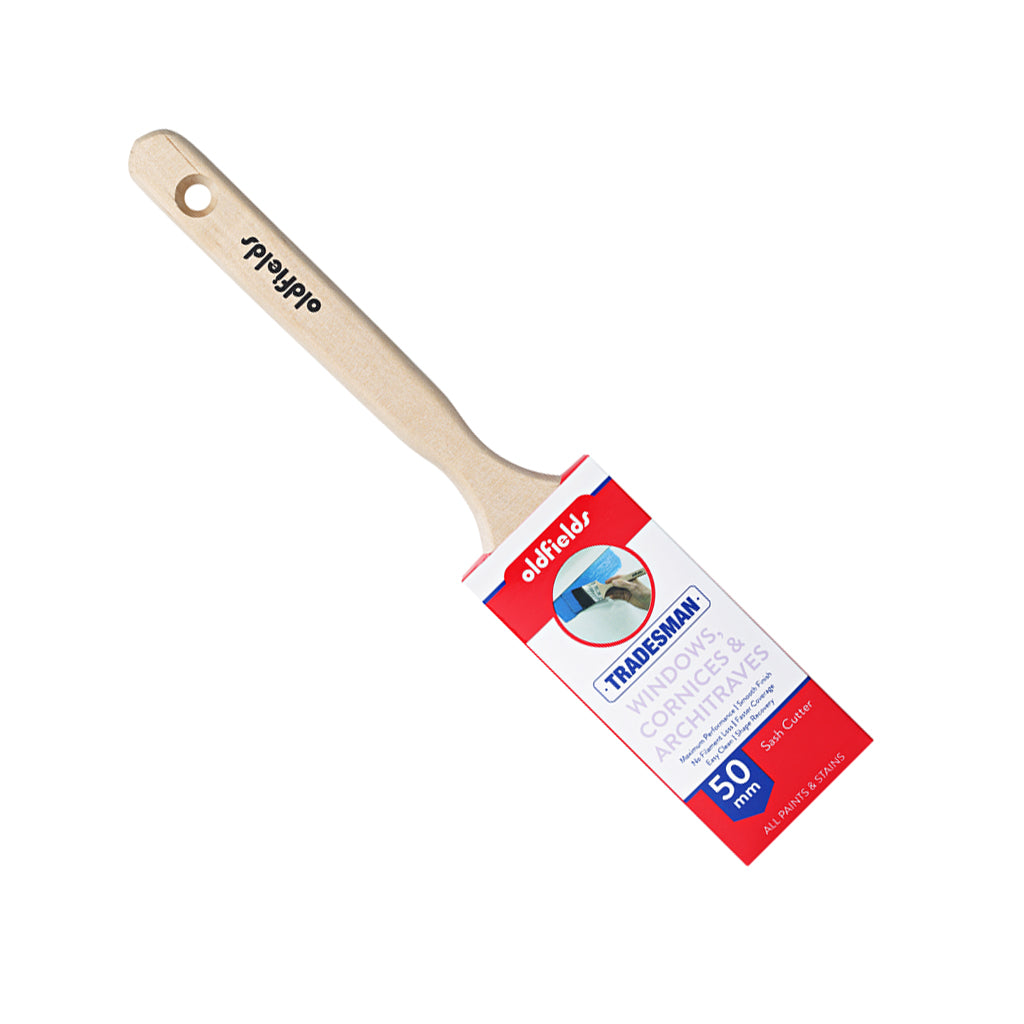 Oldfields Tradesman 50mm sash cutter paintbrush for detailed window frame painting jobs